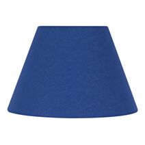Abat-jour forme conique D40 coton bleu roy